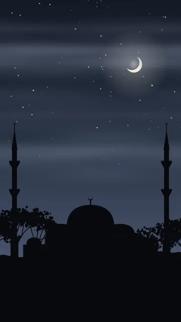 Quran video background: Mosque silhouette